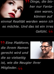 Vorher war Sex für mich nur so ein Gehoppel. Doch jetzt seh ich Sex dank JOYclub anders und es macht einfach nur noch Spaß. Vorher war Sex für mich nur so ein Gehoppel. Doch jetzt seh ich Sex dank JOYclub anders und es macht einfach nur noch Spaß.